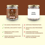 Comparison image showcasing iOrganic Omega Seed Mix with no added preservatives and all-natural ingredients, versus other brands with preservatives and artificial flavors, highlighting the benefits of choosing a healthier, protein-dense snack option.