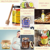 iorganic Noor Gift Box / Assortment of 7 Products / A2 Ghee, Virgin Oil, Honey & Healthy Snacks, diwali gifting, festive gifting, wedding gifting, corporate gifting