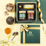 iorganic Rejuvenate Gift Box / Assortment of 3 Products / Cold-Pressed Oil, Trail Mix & Organic Tea, diwali gifting, festive gifting, wedding gifting, corporate gifting