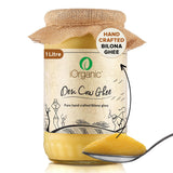 iOrganic A2 Desi Cow Ghee, handcrafted with Ayurvedic methods from Sahiwal cow milk, boasting a granular texture and a rich, nutty flavor, ideal as a high-smoke point cooking oil and for holistic health benefits.