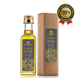  iOrganic Cold Pressed Walnut Oil (100ml) bottle with its premium packaging, showcasing a "100% Cold Pressed" guarantee.