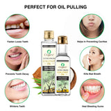 Two bottles of iOrganic Virgin Coconut Oil, with benefits like whiter teeth & fresher breath.