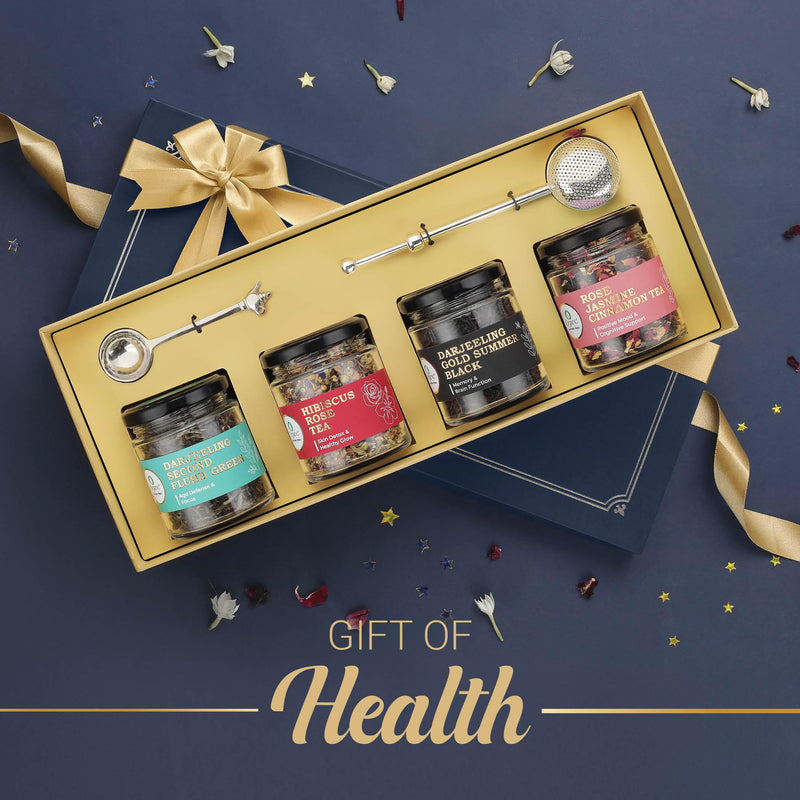 iorganic Alayam gift box assortment of 6 products organic teas, diwali gifting, festive gifting, wedding gifting, corporate gifting