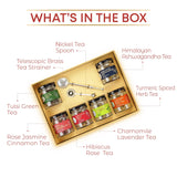 iorganic Celebri tea Ritual Box / Assortment of 8 Products / Organic Wellness Teas & Teaware, diwali gifting, festive gifting, wedding gifting, corporate gifting