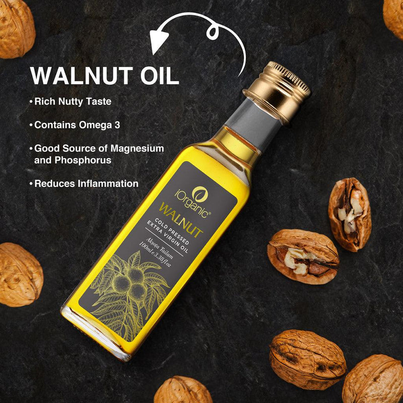 iorganic Cold Pressed Walnut Oil / Therapeutic Grade / For Hair & Skin / 100 ml, diwali,festive, wedding, corporate
