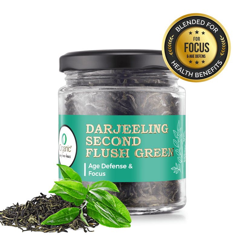 iorganic Darjeeling Second Flush Green Tea / For Age Defense & Focus, diwali gifting, festive gifting, wedding gifting, corporate gifting