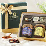 iorganic Ensemble Gift Box / Assortment of 3 Products / Cold Pressed Oil, Honey & Trail Mix, diwali gifting, festive gifting, wedding gifting, corporate gifting