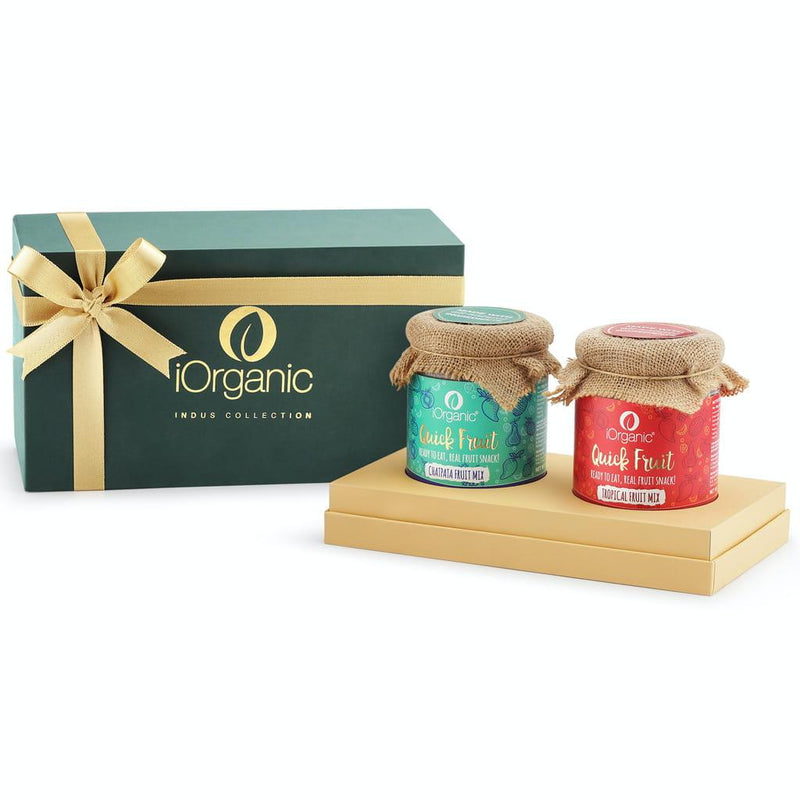 iorganic Sunset Snacker Gift Box / Assortment of 2 Healthy Trail Mixes, diwali gifting, festive gifting, wedding gifting, corporate gifting