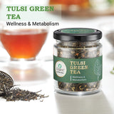iorganic Tulsi Green Tea | Yoga Blend – For Wellness & Metabolism, Stress Reduction Tea, Improved Sleep Tea, Immune Support Tea, Antioxidant Boost Tea